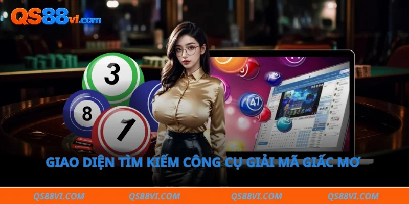 Giao diện tìm kiếm công cụ giải mã giấc mơ trên nền tảng số 